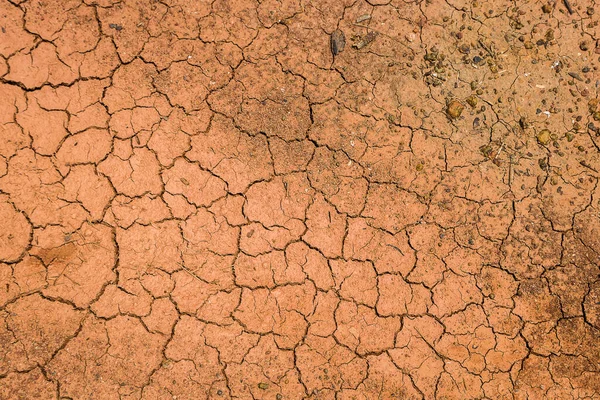 Tierra Roja Rota Forma Calor Sequía Seca Contaminación Fondo —  Fotos de Stock