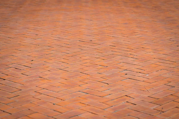 Muster Von Rotem Backstein Fußweg Hintergrund — Stockfoto