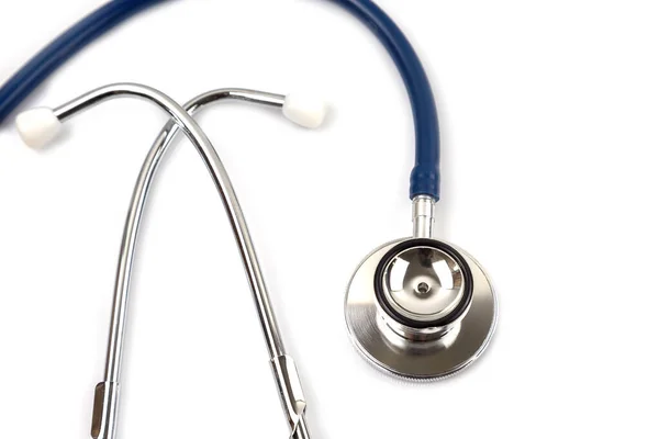 Stethoskop Zur Gesundheitsprüfung Isoliert Auf Weißem Hintergrund — Stockfoto