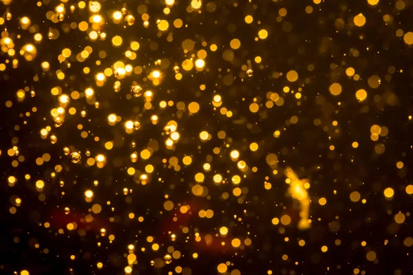 Flou Doré Lumières Paillettes Bokeh Abstrait Pour Joyeux Noël Nouvel — Photo