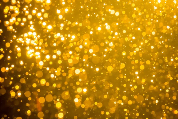 Sfocatura Dorata Luci Glitter Bokeh Astratto Buon Natale Capodanno Sfondo — Foto Stock