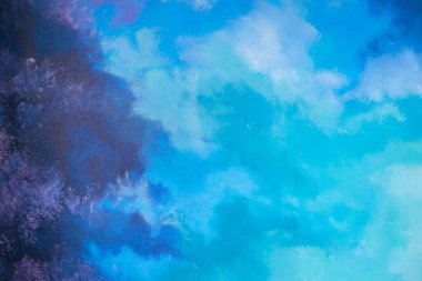 Arkaplanda soyut mavi boya rengi