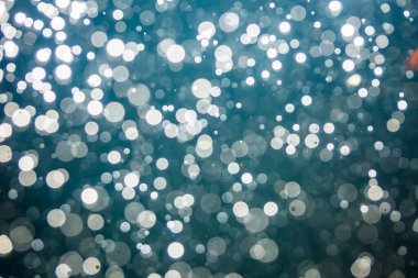 Karanlık arkaplanda odaklanmış ışık bokeh 'ini soyut olarak ayır