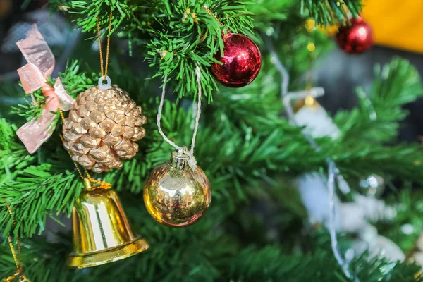 Arbre Noël Décorations Pour Fond Moment Heureux — Photo