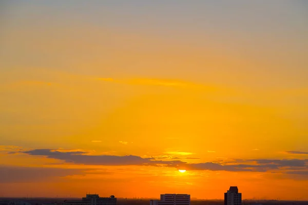 Sunset Sky Could City Background — Stock Photo, Image