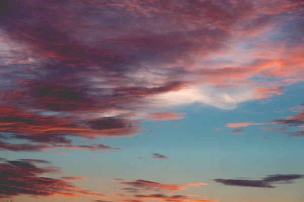 Cielo Colorido Puesta Del Sol Con Coulds Fondo Naturaleza — Foto de Stock