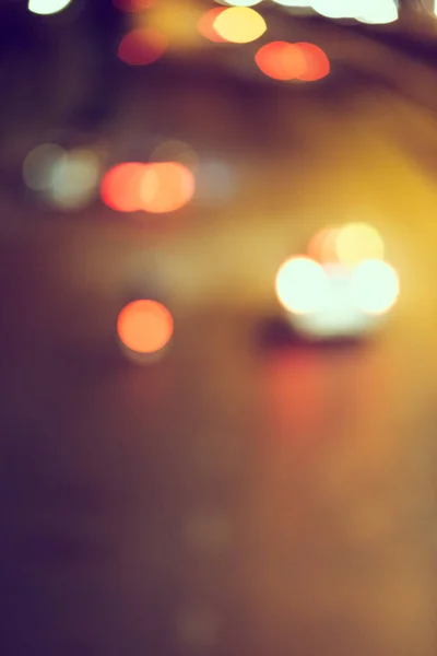 Abstract Defocus Bokeh Light Traffic City Background — Stock Photo, Image