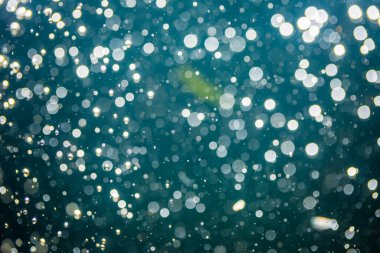 Karanlık arkaplanda odaklanmış ışık bokeh 'ini soyut olarak ayır