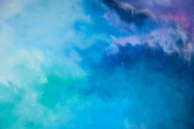 Arkaplanda soyut mavi boya rengi