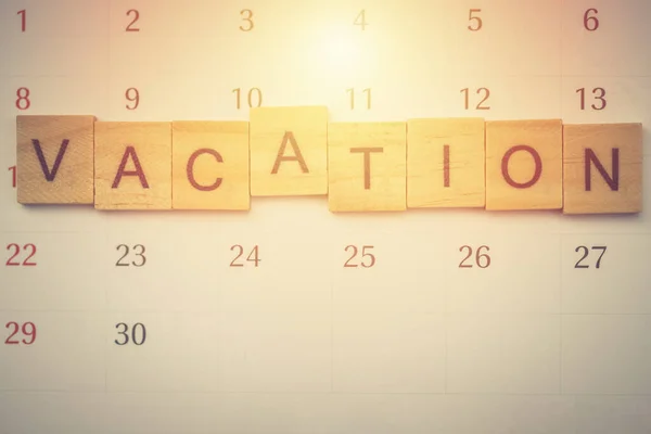 Alphabet Vacation Calendar Background — Stock Photo, Image