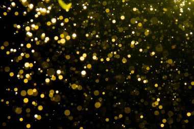 Mutlu Noeller ve yeni yıl arkaplanı için altın rengi parıltılı ışıklar soyut bokeh