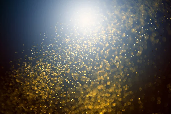 Dark Abstract Gold Bokeh Sparkle Black Background — Stock Photo, Image