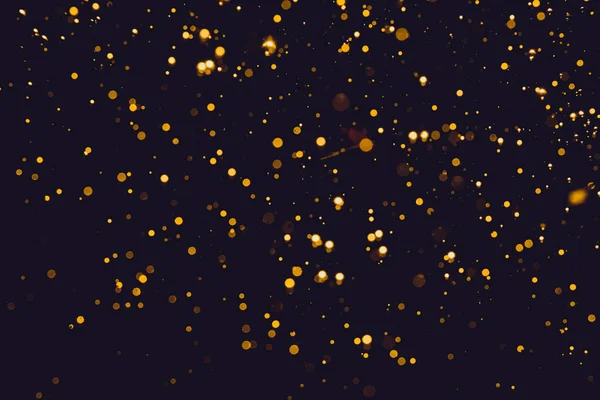 Sfocatura Dorata Luci Glitter Bokeh Astratto Buon Natale Capodanno Sfondo — Foto Stock