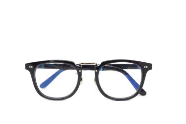 Beyaz arka plan üzerinde siyah çerçeve li camlar