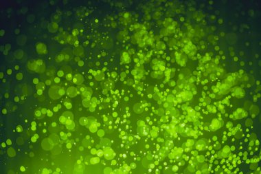 Soyut Yeşil Noel Parıltısı Işıklar Odaklanmamış Bokeh arkaplanı