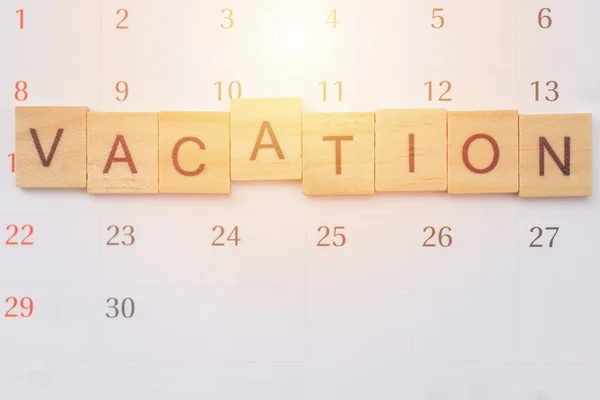 Alfabeto Vacanza Sullo Sfondo Del Calendario — Foto Stock