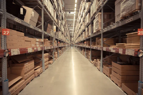 Manière Entreposer Avec Des Stocks Fond Produit Marchandises — Photo