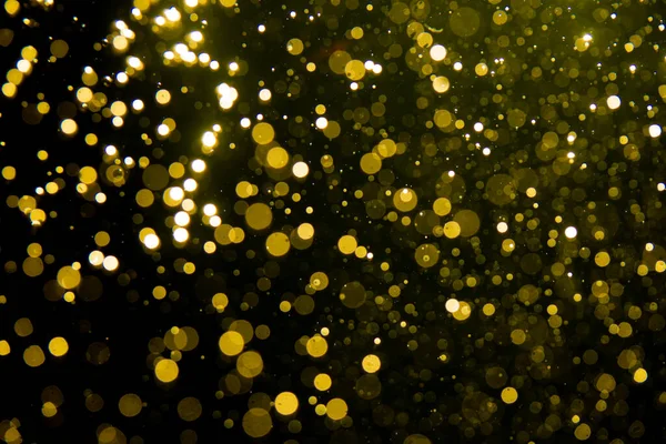 Sfocatura Dorata Luci Glitter Bokeh Astratto Buon Natale Capodanno Sfondo — Foto Stock