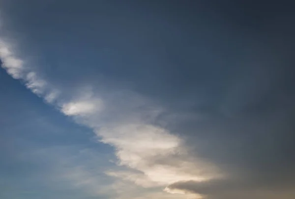 Blue Sky Storm Rain Dark Clouds Sunny Day Nature Background — Stockfoto