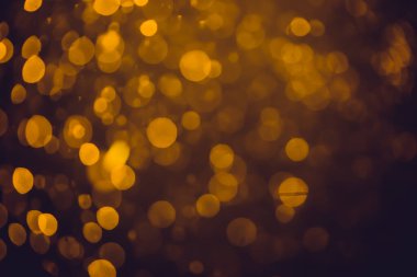 Soyut altın defocus bokeh simli vintage ışıklar siyah arkaplan