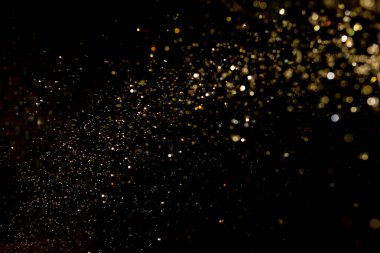 Siyah arkaplanda ışık bokeh