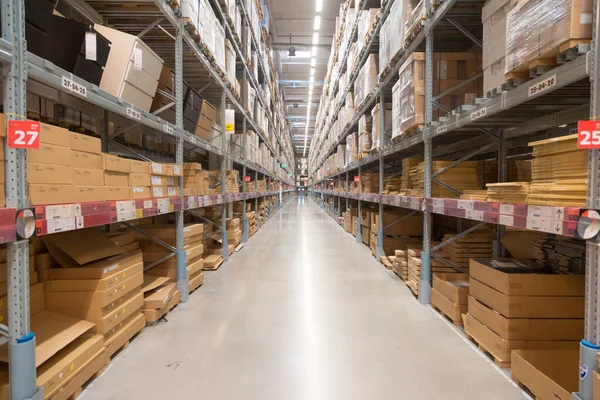 Manière Entreposer Avec Des Stocks Fond Produit Marchandises — Photo