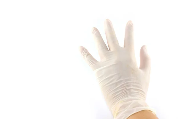 Medical Glove Protection Care Patients White Background — стоковое фото