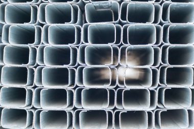 Steel Material in the Construction Work Site ,Steel box for construction