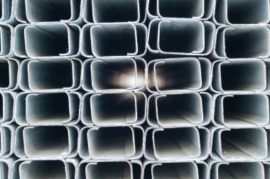 Steel Material in the Construction Work Site ,Steel box for construction