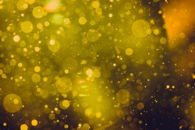 Fantezi soyut bulanık altın ışık bokeh renkli ışıltı arka plan kullanımı