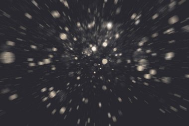 Siyah arkaplanda ışık bokeh