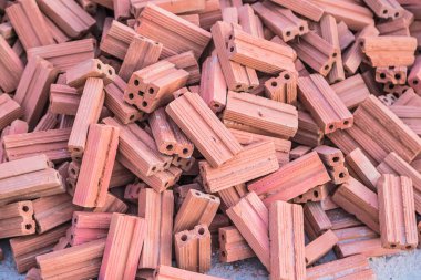 İnşaat için bir grup tuğla