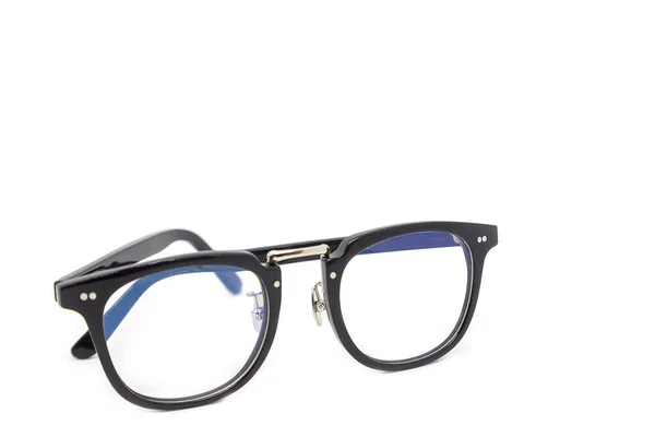 Black Frame Glasses White Background — Stock Photo, Image