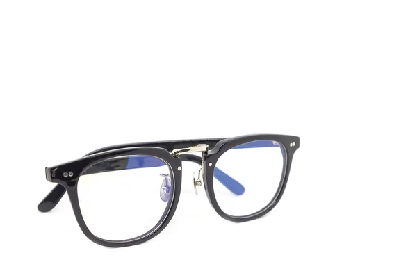 Black Frame Glasses White Background — Stock Photo, Image