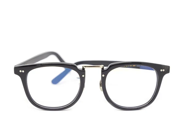 Black Frame Glasses White Background — Stock Photo, Image