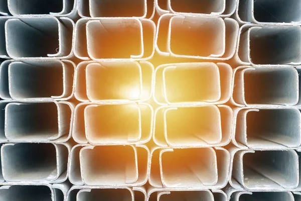 İnşaat alanında çelik malzeme, inşaat için çelik kutu.