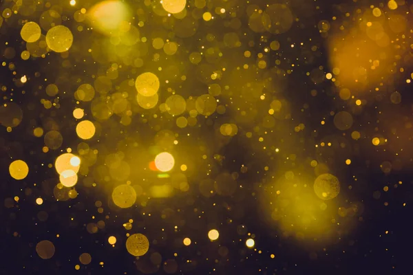 Fantasy Abstract Blur Golden Bokeh Lights Colorful Sparkle Use Background — Zdjęcie stockowe