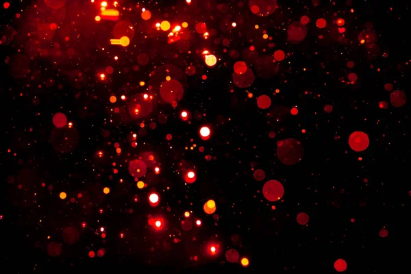 Red Bokeh Natural Black Background — ストック写真