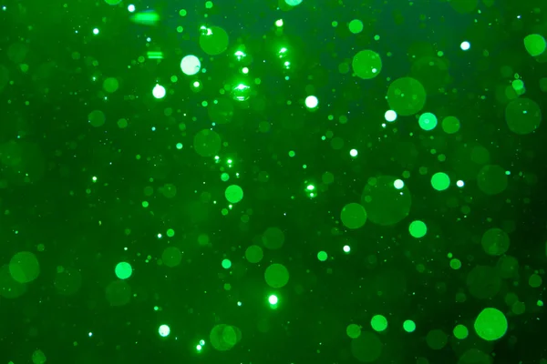 Green Bokeh Natural Black Background — Stockfoto