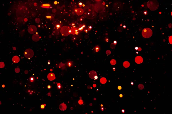 Red Bokeh Natural Black Background — Foto Stock