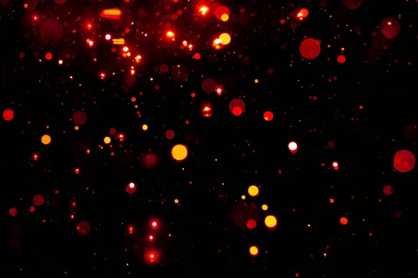 Red Bokeh Natural Black Background — Foto Stock