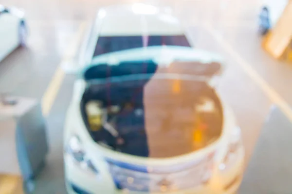 Blur Cars Para Reparar Verificar Distância Fundo Centro Serviços — Fotografia de Stock