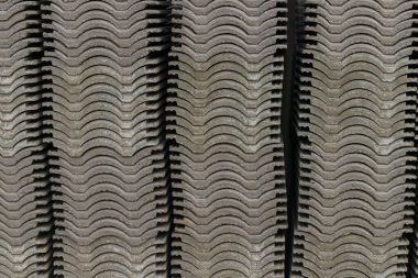 Stack of roofing tiles texture background