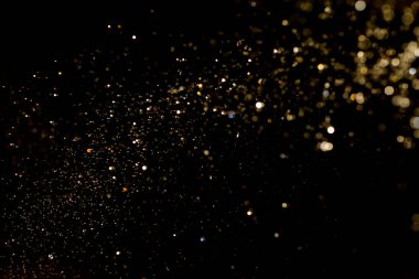 Siyah arkaplanda ışık bokeh
