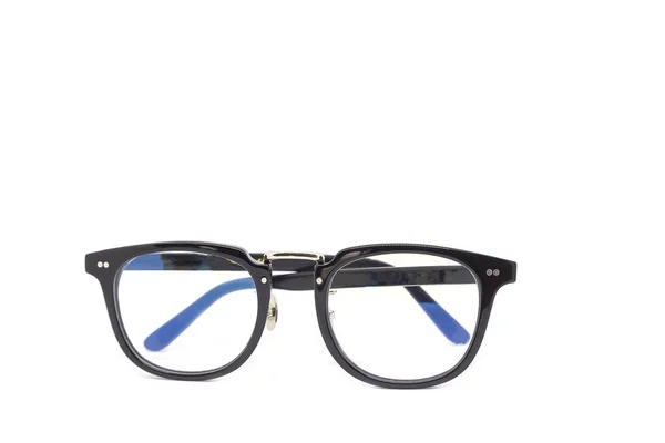 Black Frame Glasses White Background — Stock Photo, Image