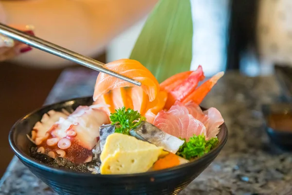 Salmon Sashimi Japanese Style Food — ストック写真