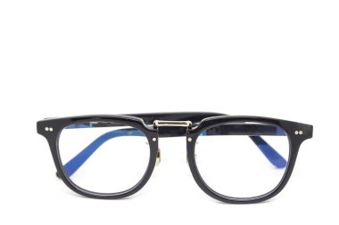 Beyaz arka plan üzerinde siyah çerçeve li camlar