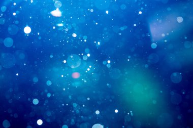 Fantasy Abstract blur blue bokeh of lights colorful sparkle use for background