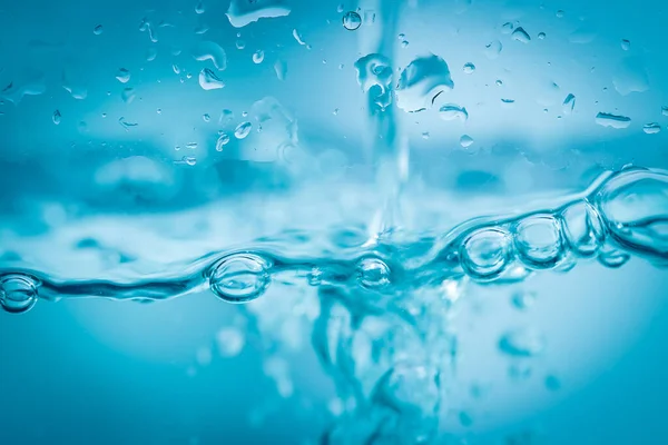 Limpe Bolhas Sob Fundo Natural Água Azul — Fotografia de Stock