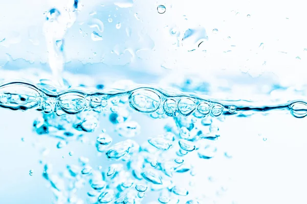 Limpe Bolhas Sob Fundo Natural Água Azul — Fotografia de Stock